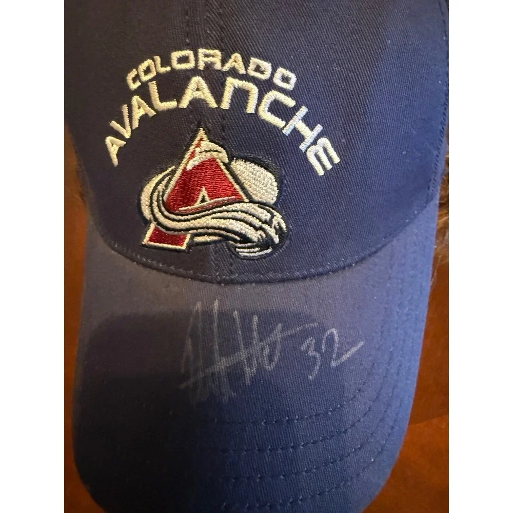 y2k Colorado Avalanche NHL‎ Baseball Cap Hat Autographed Signed # 32